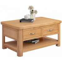 Product photograph of Clarion Oak Storage Coffee Table from Choice Furniture Superstore