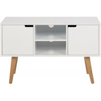 Product photograph of Mesilla White And Oak Small Sideboard - 2 Doors from Choice Furniture Superstore