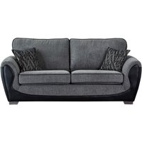 Product photograph of Sweet Dreams Knole 3 Seater Black And Silver Fabric Sofa from Choice Furniture Superstore