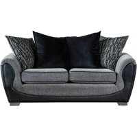 Product photograph of Sweet Dreams Knole Scatterback 3 Seater Black And Silver Fabric Sofa from Choice Furniture Superstore