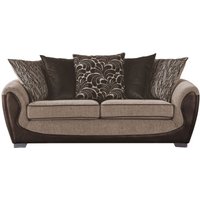 Product photograph of Sweet Dreams Knole Scatterback 3 Seater Chocolate And Gold Fabric Sofa from Choice Furniture Superstore