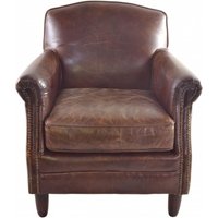 Product photograph of Ancient Mariner Vintage Leather Studded Front Armchair from Choice Furniture Superstore