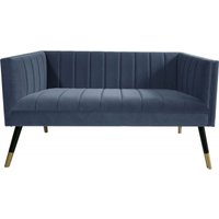 Product photograph of Liverpool Navy Fabric 2 Seater Sofa from Choice Furniture Superstore