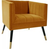Product photograph of Liverpool Mustard Fabric Tub Chair from Choice Furniture Superstore