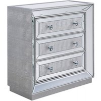 Product photograph of Armagh Mirrored 3 Drawer Small Chest from Choice Furniture Superstore