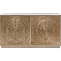Product photograph of Derby Gold Embossed 160cm Large 4 Door Sideboard from Choice Furniture Superstore