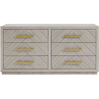 Product photograph of Durham Grey 6 Drawer Wide Chest from Choice Furniture Superstore