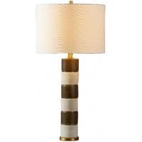 Product photograph of Kansas White And Gold Table Lamp from Choice Furniture Superstore