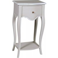 Product photograph of Chateau French Distressed Linen And Off-white Side Table from Choice Furniture Superstore