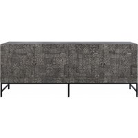 Product photograph of Sahara Black Washed Carved Mango Wood 4 Door Extra Large Sideboard from Choice Furniture Superstore