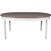 Product photograph of Delphine French Off-white Painted Round 4 Seater Extending Dining Table from Choice Furniture Superstore