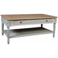 Product photograph of Charlotte French Distressed Stone Grey Coffee Table from Choice Furniture Superstore