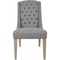 Product photograph of 2 X Dax Slate Grey Linen Fabric Dining Chair from Choice Furniture Superstore