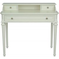 Product photograph of Solana French Lime White 3 Drawer Writing Desk from Choice Furniture Superstore