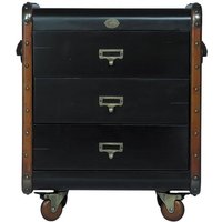 Product photograph of Authentic Models Stateroom Black 3 Drawers Chest from Choice Furniture Superstore