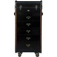 Product photograph of Authentic Models Stateroom Black 5 Drawers Chest from Choice Furniture Superstore