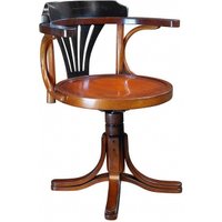 Product photograph of Authentic Models Black And Honey Pursers Chair from Choice Furniture Superstore