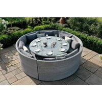 Product photograph of Maze Ascot Round Rattan Sofa Dining Set With Rising Table And Weatherproof Cushions from Choice Furniture Superstore