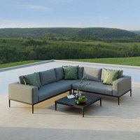 Product photograph of Maze Lounge Outdoor Eve Flanelle Fabric Corner Sofa Group from Choice Furniture Superstore