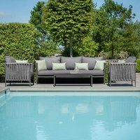 Product photograph of Maze Milan Charcoal 3 Seat Sofa Set from Choice Furniture Superstore