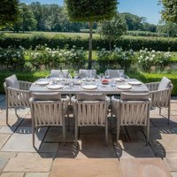 Product photograph of Maze Milan Cool Linen 8 Seat Dining Set from Choice Furniture Superstore