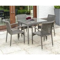Product photograph of Alexander Rose Monte Carlo 80cm Square Dining Table With Glass from Choice Furniture Superstore