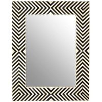 Product photograph of Enlow Bone Inlay Frame Wall Mirror from Choice Furniture Superstore