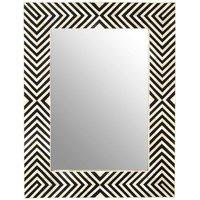 Product photograph of Enlow Sheesham Bone Inlay Frame Wall Mirror from Choice Furniture Superstore