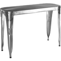 Product photograph of Aviator Silver Aluminium Cladded Console Table from Choice Furniture Superstore