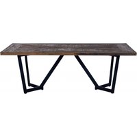 Product photograph of Villisca Elm Wood Industrial 8 Seater Dining Table from Choice Furniture Superstore