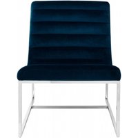 Product photograph of Emporia Midnight Blue Velvet Fabric Cocktail Chair from Choice Furniture Superstore