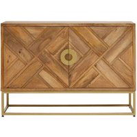Product photograph of Matlock Natural Mango Wood 2 Door Small Sideboard - 120cm from Choice Furniture Superstore