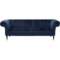 Product photograph of Briar Midnight Blue Velvet Fabric 3 Seater Chesterfield Sofa from Choice Furniture Superstore