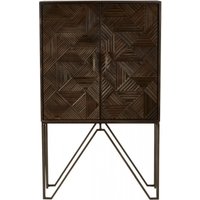 Product photograph of Staley Mango Wood Carved 2 Door Hall Cabinet from Choice Furniture Superstore
