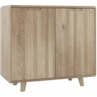 Product photograph of Bergen Scandinavian Oak Medium Sideboard 101 8cm With 2 Doors from Choice Furniture Superstore