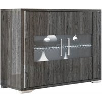 Product photograph of Augusta Italian Grey Oak Effect 2 Door Small Sideboard from Choice Furniture Superstore