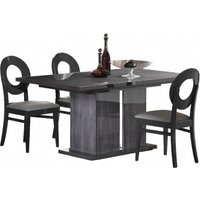 Product photograph of Augusta Italian Grey Oak Effect Extending Dining Set With 4 Oval Back Chair from Choice Furniture Superstore