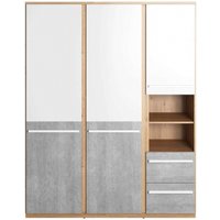 Product photograph of Ivy Oak Effect 3 Door Wardrobe from Choice Furniture Superstore