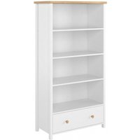 Product photograph of Bridgeport White Bookcase from Choice Furniture Superstore