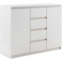 Product photograph of Rotan White 2 Door Small Sideboard from Choice Furniture Superstore