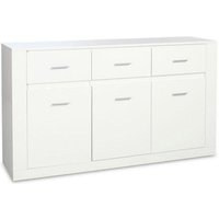Product photograph of Rotan White 160cm Large 3 Door Sideboard from Choice Furniture Superstore