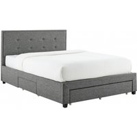 Product photograph of Florence Grey Fabric Bed - Comes In Double And King Size from Choice Furniture Superstore