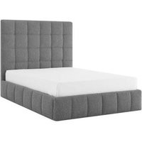 Product photograph of Starla Dove Grey Boucle Fabric Ottoman Bed - Sizes Available from Choice Furniture Superstore
