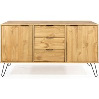 Product photograph of Augusta Pine Medium Sideboard With Hairpin Legs - 2 Doors from Choice Furniture Superstore