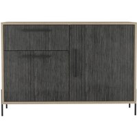 Product photograph of Harvard Grey Wood Effect 2 Door Small Sideboard from Choice Furniture Superstore