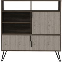 Product photograph of Nevada Grey Oak Effect Small Sideboard With Hairpin Legs from Choice Furniture Superstore