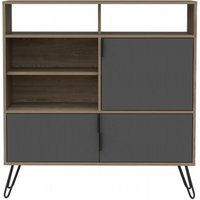 Product photograph of Vegas Grey Medium Sideboard With Hairpin Legs from Choice Furniture Superstore