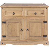 Product photograph of Corona Pine Mexican 2 Door Small Sideboard from Choice Furniture Superstore
