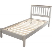 Product photograph of Corona Grey Mexican Pine 3ft Single Slatted Bed from Choice Furniture Superstore