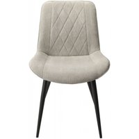Product photograph of 2 X Aspen Diamond Stitch Light Grey Fabric Dining Chair from Choice Furniture Superstore